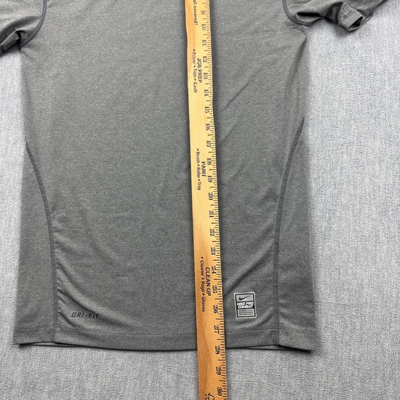 Nike Pro Combat T Shirt Mens Large Gray Dri Fit Compression Stretch Athletic Tee - Picture 7 of 10